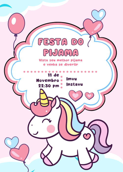 Pink Cute Unicorn Birthdar Invitation 20231110 171323 0000