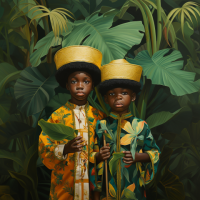 laislouzada_two_black_children_blindfolded_wearing_golden_Afric_8ab8cffd-4507-40ce-a167-7f31d7f16c05.png