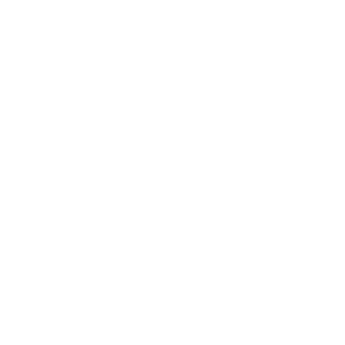 tiktok round white icon