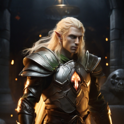 Default an male elf blonde hair with a shield and sword on his 0 (1)